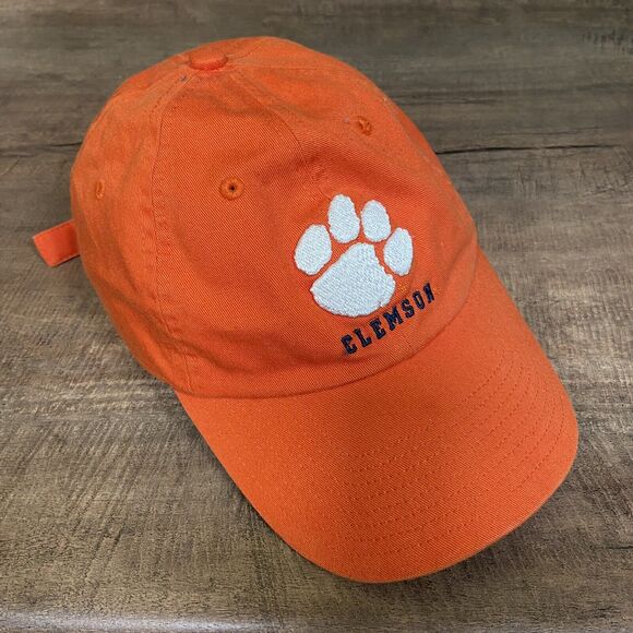 NIKE Clemson Tigers Strap Back Hat Cap Orange Tiger Paw Logo - Picture 1 of 7